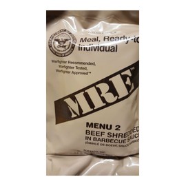 Andrews Corner MRE Meals Survival Food 2019 US MILITARY MEALS READY TO EAT Meal Prepper Food (Beef Shredded - Meal 2)