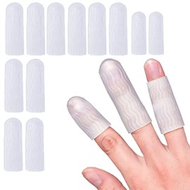 12 Pack Gel Finger Bed Protector Support Finger Gloves Finger Sleeve Trigger Finger Eczema Finger Cracks Finger Arthritis etc