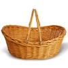 Wald Imports - Small Light Brown Hand Woven Wicker Basket