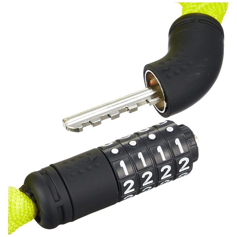 Force 80033 Sleeve Dial Lock for Bicycles, Yellow, 47.2 inches