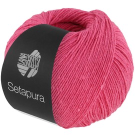 LANA GROSSA Setapura Pleasantly Soft Matte Silk Yarn Hand Knitting Yarn Made of 100% Silk 50 g Wool for Knitting and Crocheting 200 m Yarn