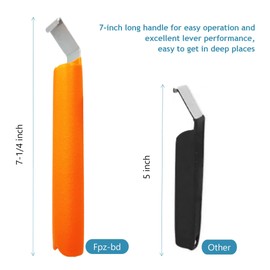 Fpz-bd 7" 1Pcs Orange Vinyl Siding Tools,Vinyl Siding Removal Tool For Install and Repair Vinyl Sidings Without Damage Siding With Extra Long Anti-skid Handle Steel,Zip Tool Vinyl Siding