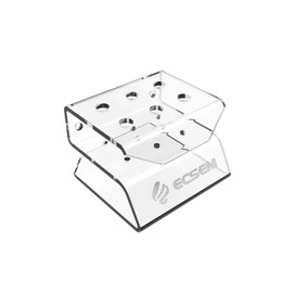 ECSEM Clear Acrylic Dart Holder/Display Stand, Holds 6 Steel/Soft Tip Darts (Dart holder wall mount & darts holder desktop)