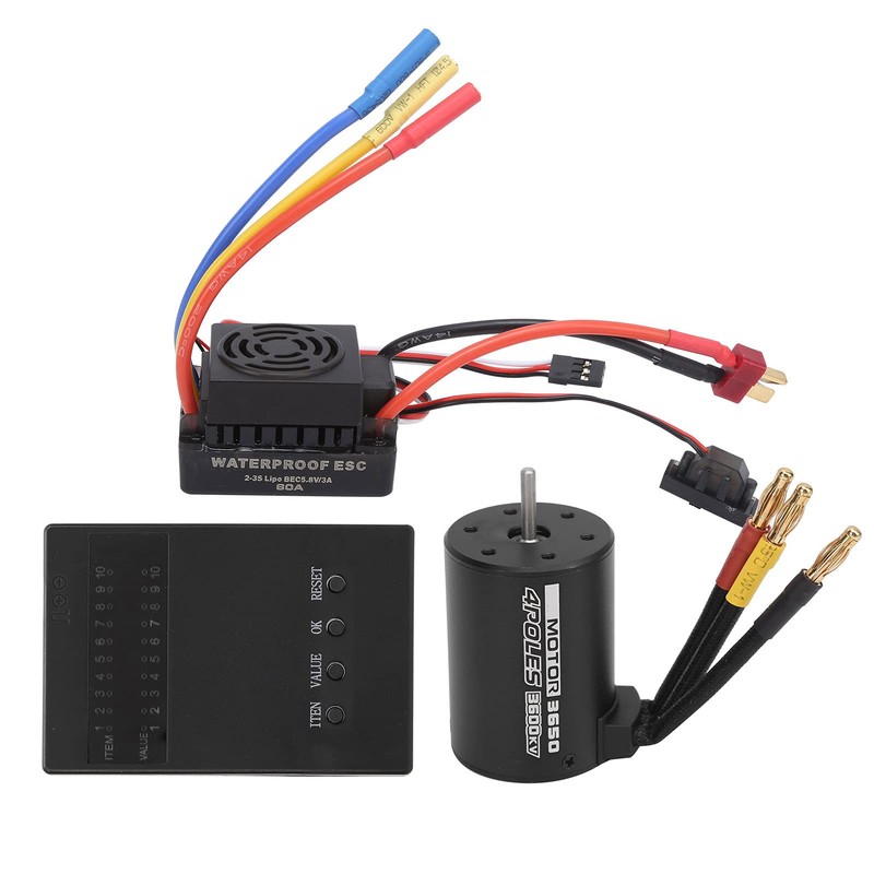 Reliable 3650 3600KV Brushless Motor 60A ESC Programmer Card Kit