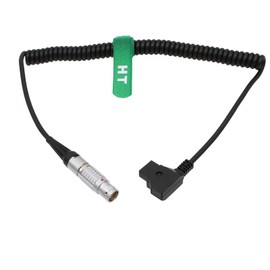 HangTon Power Cable for ARRI Alexa 35, Alexa Mini LF, Mini, Amira Camera, V-mount D-tap P-tap to Straight 8 Pin Spirial Coiled