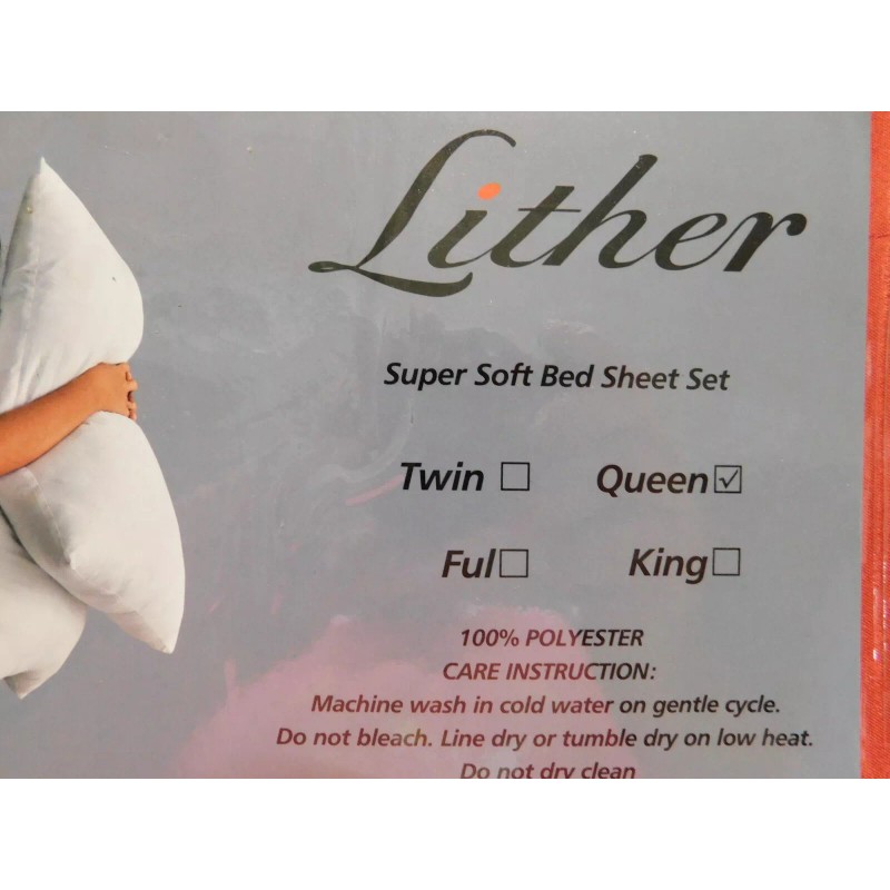 Lither Super Soft Queen Red Sheet Set