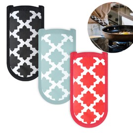 3 Pieces Hot Pot Handle Holder Cover for Kitchen Heat Resistant Hot Handle Sleeve Holder Cast Iron Pan Skillet Handle Cover Potholders for Cooking and Baking (1.Classic Style)