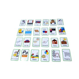 kids2learn Out And About Activity Cards special needs communication flash cards & bungee set for non verbal children adults ADHD ASD Autism
