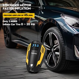 PGNOOGE Car Air Pump, Portable Air Compressor, 150 PSI Car Tyre Pump