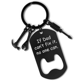 YATOJUZI Father's Day Keychain Gifts for Dad, If Dad Can't Fix It No One Can