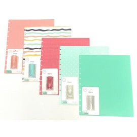 Talia Letter Size Disc and Covers Set 25 - Salmon w/Salmon, Colorful Stripes w/SB, Canyon Clay w/CC, Sage Green w/Clear, Teal Polka Dot w/White