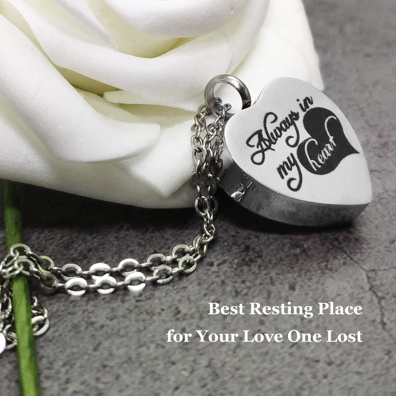 Small Urns for Ashes Keepsake Comes with Heart Box w/Light(Battery