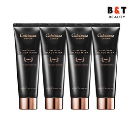 Calvisano Extra Caviar Black Mask 80ml x4 / Skin Elasticity / Moisturizing / Nourishing / Lifting / 칼비사노 엑스트라 캐비어 블랙 마스크 80ml x4 피부탄력보습영양리프팅