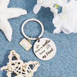 Nurplex Auntie Gifts - Best & Funny Aunt Gifts for Christmas, Mothers Day, Xmas, Valentine - Keyring Present Keychain