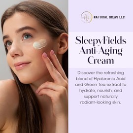 SLEEPY FIELDS Crema facial antienvejecimiento de noche para hombres y mujeres - Reduce arrugas, líneas finas y patas de gallo - Crema facial antiarrug