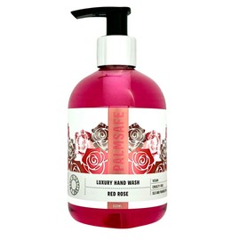 Palmsafe Red Rose Luxury Hand Wash Soothing Hand Cleanser Hydrates Sensitive or Irritated Skin - Natural Bioactives to Nourish and Moisturise Vegan-friendly