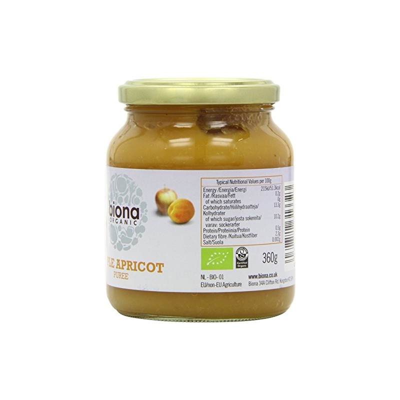 Biona Org Apple Apricot Puree 350g X 6 (Pack of
