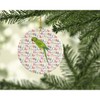 Caroline's Treasures WDK2908CO1 Ring-Necked Parakeet Christmas Ceramic Ornament, 3 in,