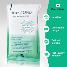 Atelier POND Premium Exfoliating Washcloth – Buy 1Pack [Fresh Day x1, Relax Day x1] Save 15%, Made in Korea
