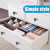 HTRTRR Black Drawer Handles, Single Hole Cabinet Knobs, 6PCS, Matte