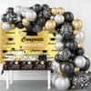 DASHAN 10x8ft Polyester Graduation Backdrop for Photography Golden Congratulations Congrats