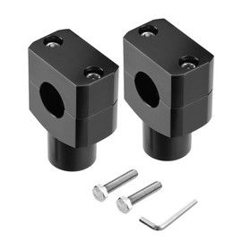 KEMIMOTO 7/8 Inch Motorcycle Handlebar Risers, Aluminum Alloy Motorcycle Risers fit ATV Dirt Bike, Compatible with Kawasaki Suzuki WR250F TW200, Universal Motorcycle Accessories, Black