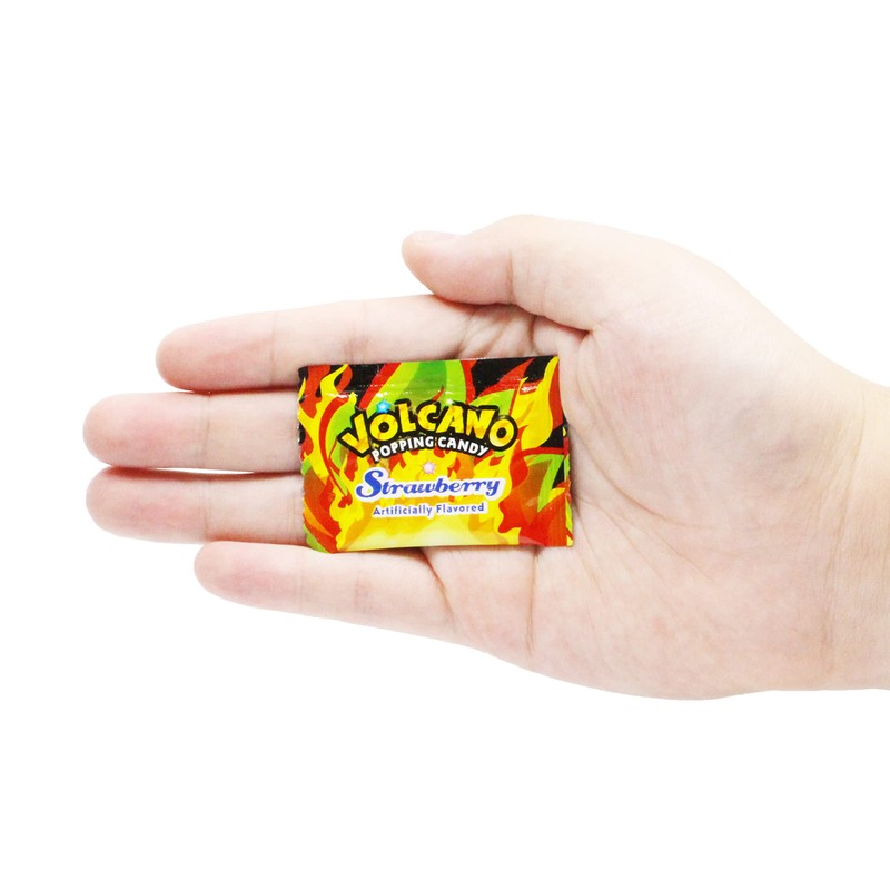 Volcano Strawberry Flavor Popping Candy (1 x 1.06 oz Bag)