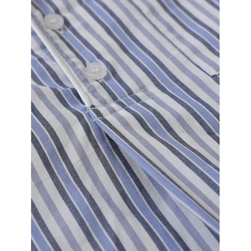 Latuza Men's Cotton Nightshirt Short Sleeve Nightgown with Pockets XXL