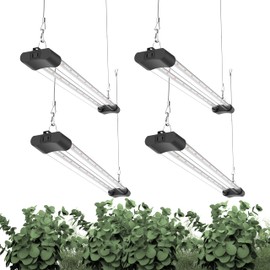 APICDOM LED Grow Light Full Spectrum Light Linkable 5000K Daylight + 660nm Red Indoor Plant Lighting Fixture (4-Pack 2 FT)