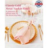 200 Pcs Luxury Gold Napkin Rings Bulk, Round Napkin Rings