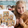 Papierdrachen DIY Adventskalender Kraftpapier Set - Pinguine zum Aufkleben -
