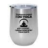 Flairy Land Yoga Silver Wine Tumbler 12oz - My Yoga