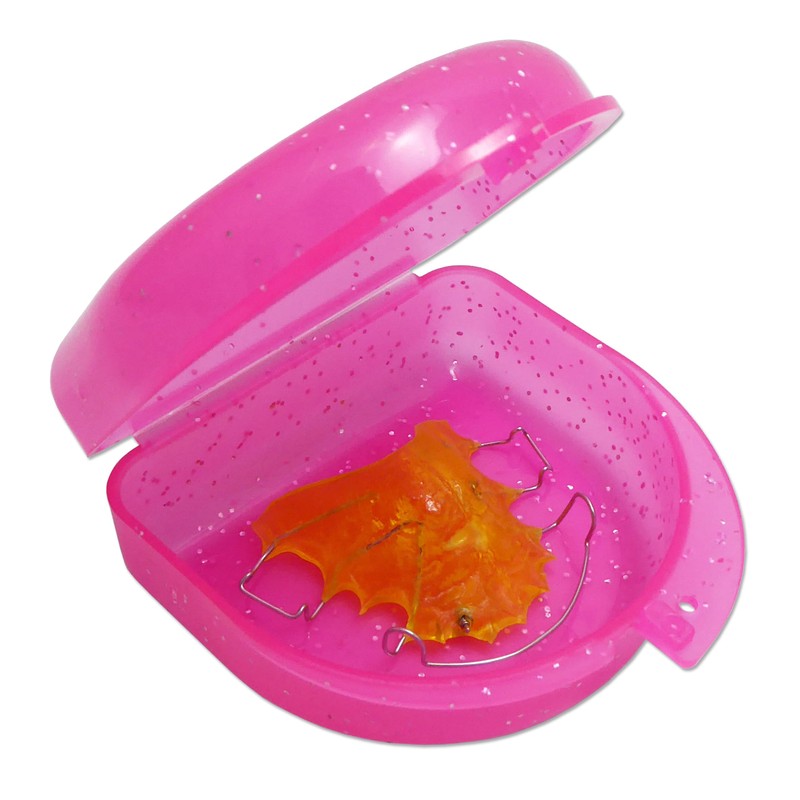 Dental Aesthetics Glitter Gumshield Case - Mouthguard Box for Ortho