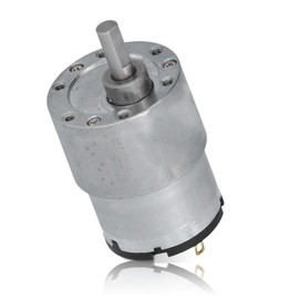 Agatige DC Gear Motor, DC 12V 45RPM Gear Motor High Torsion Speed Reduce Electric Gearbox Motor 6mm Shaft Diameter, Metal Gear Box Reduction Motor JGB37‑520 for Smart Home Appliances,Office Automation