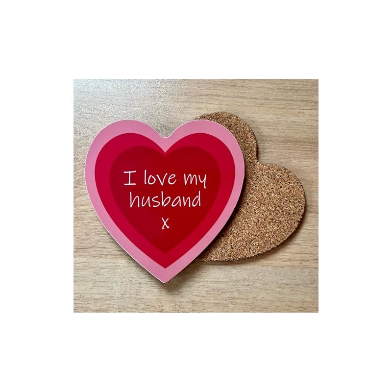Romantic Love Message on Novelty Heart Shaped Coaster - Unique