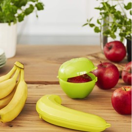 Rotho Fun Apfelbox, Kunststoff (PP) BPA-frei, grün, 0.55l (12.4 x 11.0 x 9.5 cm)