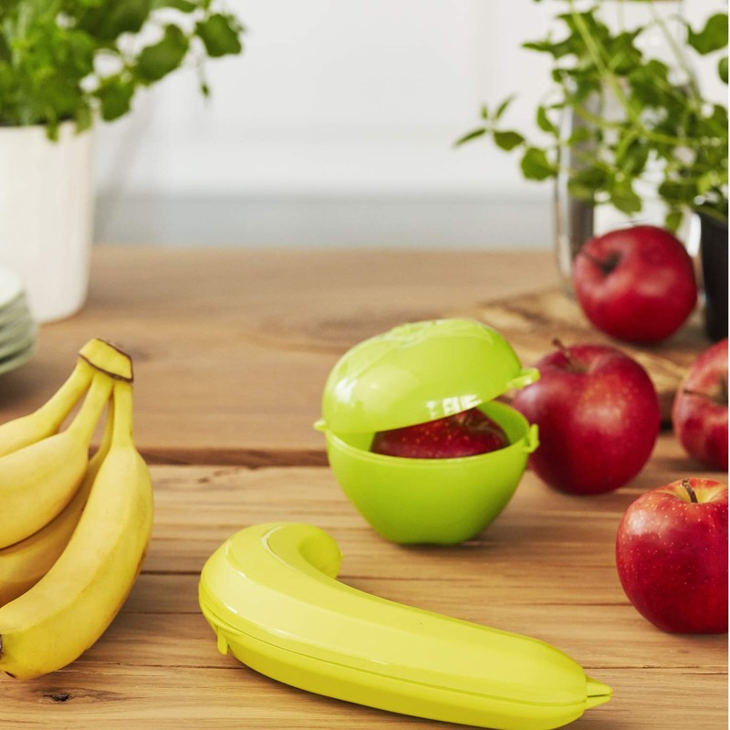 Rotho Fun Apfelbox, Kunststoff (PP) BPA-frei, grün, 0.55l (12.4 x