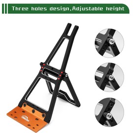 Hobby Fans Aluminum RC Winch Double Stent Rescue Set Truck Tow Crane Arm Wrecker Kit with 360° 35KG Servo for 1/10 SCX10 TRX4 RC Crawler and Trailer RC Upgrade Parts