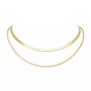 Zard 18K Gold Herringbone Rope Double Chain Layered Necklace