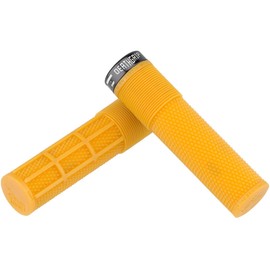 DMR Brendog DeathGrip Flangeless Lock-On Mountain Bike MTB Grips - Yellow (Thin)