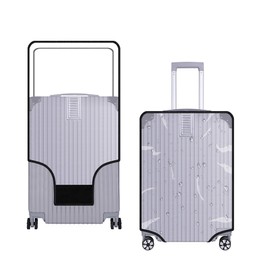 Kinglighten 26 Inch Luggage Cover Protector Bag PVC Clear Plastic Suitcase Cover Protectors Travel Luggage Sleeve Protector