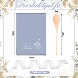 Xuniea Housewarming Gift Idea Tea Towel with Saying New Home Tea Towel for Housewarming Cooking Spoon Wooden Gifts for Moving New Home Home Gift (New Beginnings)