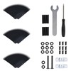 Metal Squirrel Baffle for Bird Feeder Pole, 19" Black Pricked