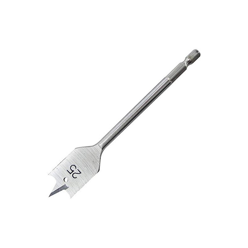 Toolpak 25mm x 152mm Flat Spade Wood Drill Bit Size