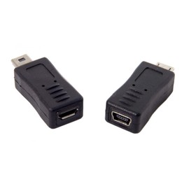 chenyang 2 Pack Mini USB Male/Female to Micro USB Male/Female Extension Connector Adapter