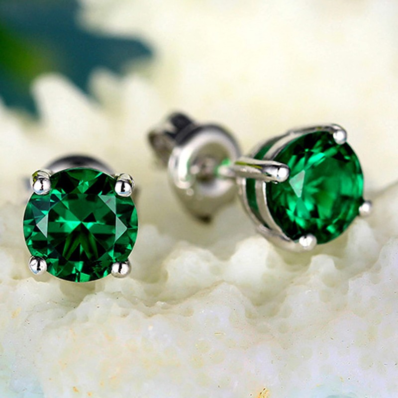 Navachi 925 Sterling Silver 18k White Gold Plated 2.5ct 5MM