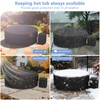 HIGHTQURO Portable Hot Tub Cover with Heater Pump Cover,Full Coverage