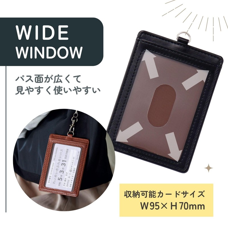 Raymay Fujii GLP1165B Gloire Pass Case, Wide Size, Black