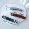 Ypkia Pack of 3 French Rectangular Hair Clips, Automatic Hair