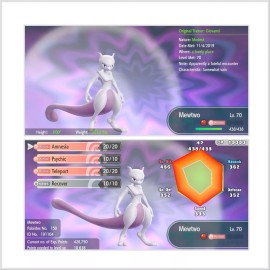Mewtwo Event Giovanni 191104 2019 Untouched IV Pokémon Let's Go Pikachu Eevee